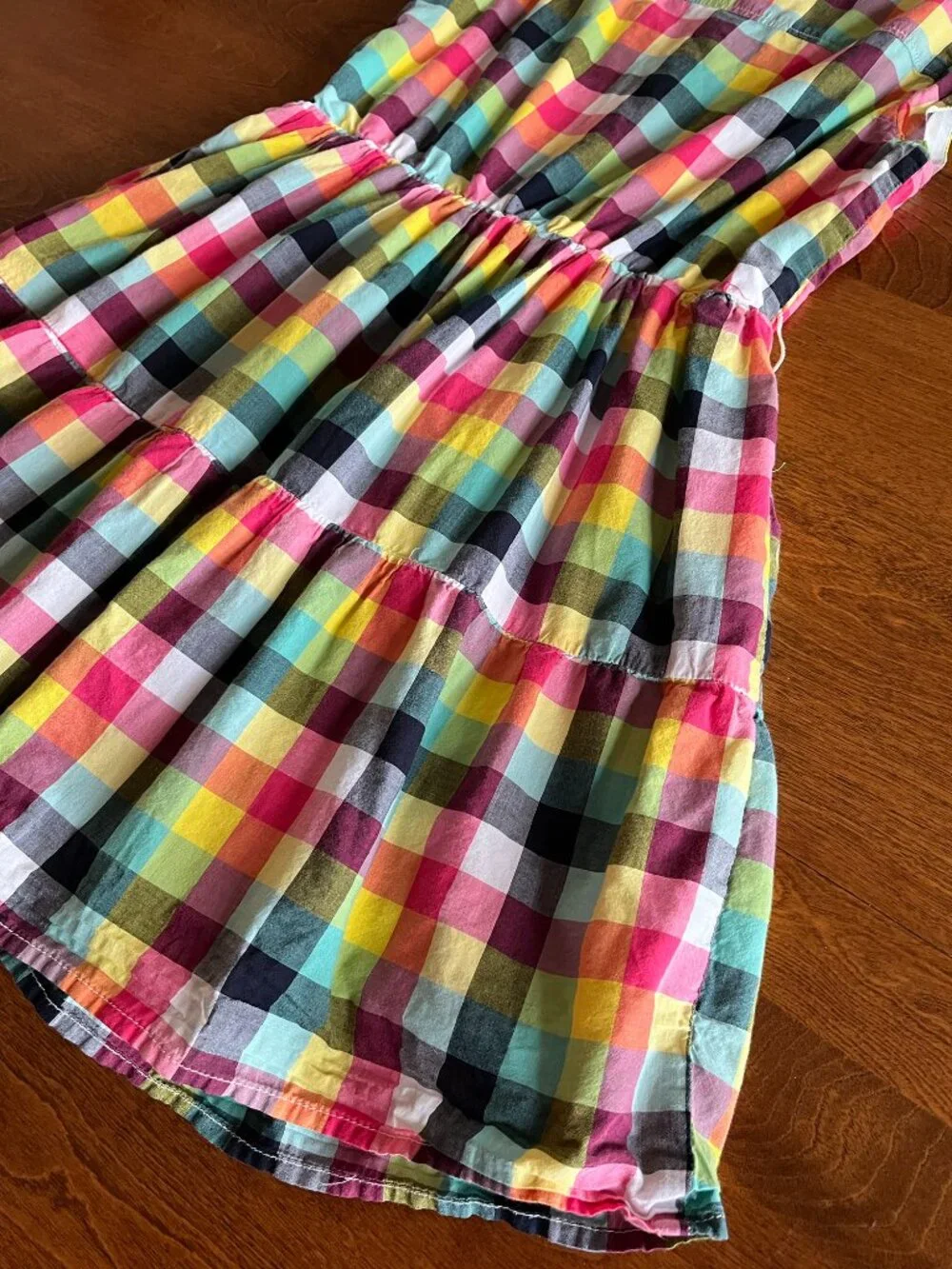 Gap colorful plaid sun dress M 8